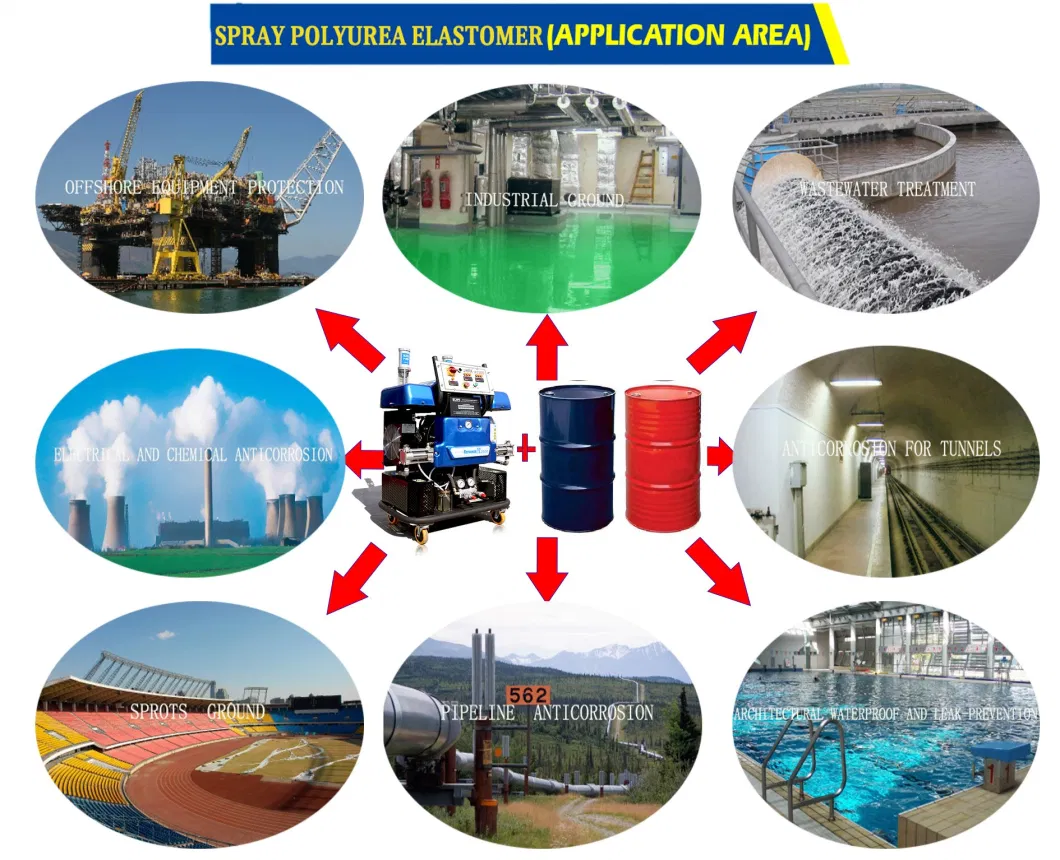 PU Construction Materials Polyurethane Spray Super Heavy Anticorrosive Elastomer Polyurea Paint